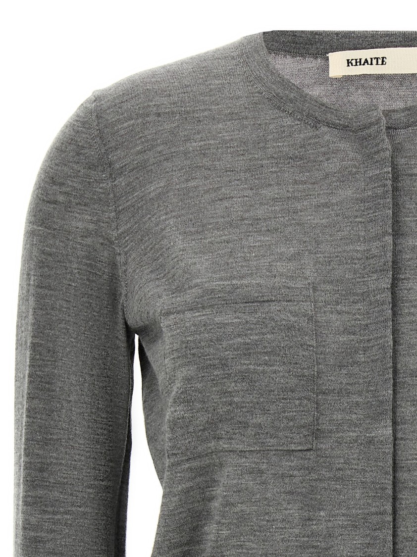 Khaite Lilou Sweaters And Cardigans Gray In Gray