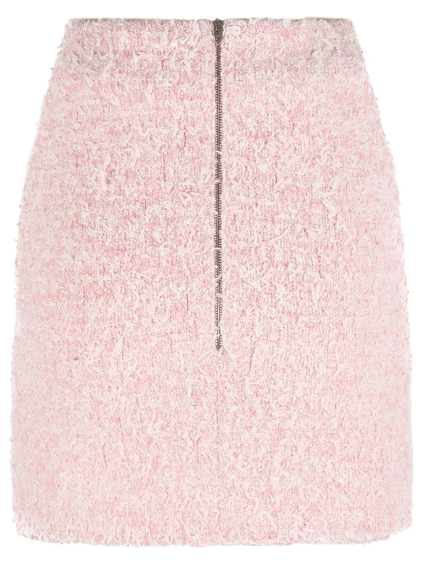 Balenciaga Textured Pink Skirt With Fitted Silhouette