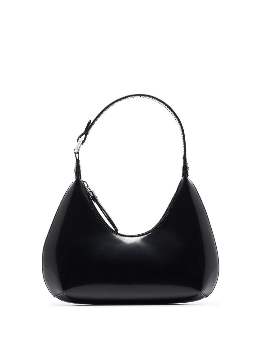 By Far Baby Amber Black Leather Bag In Black