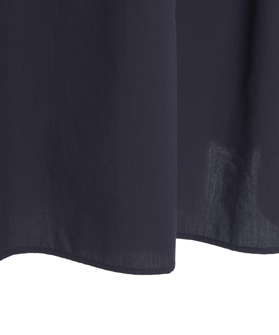 Ottod'ame Flowing A-line Midi Dress With V-neckline In Black