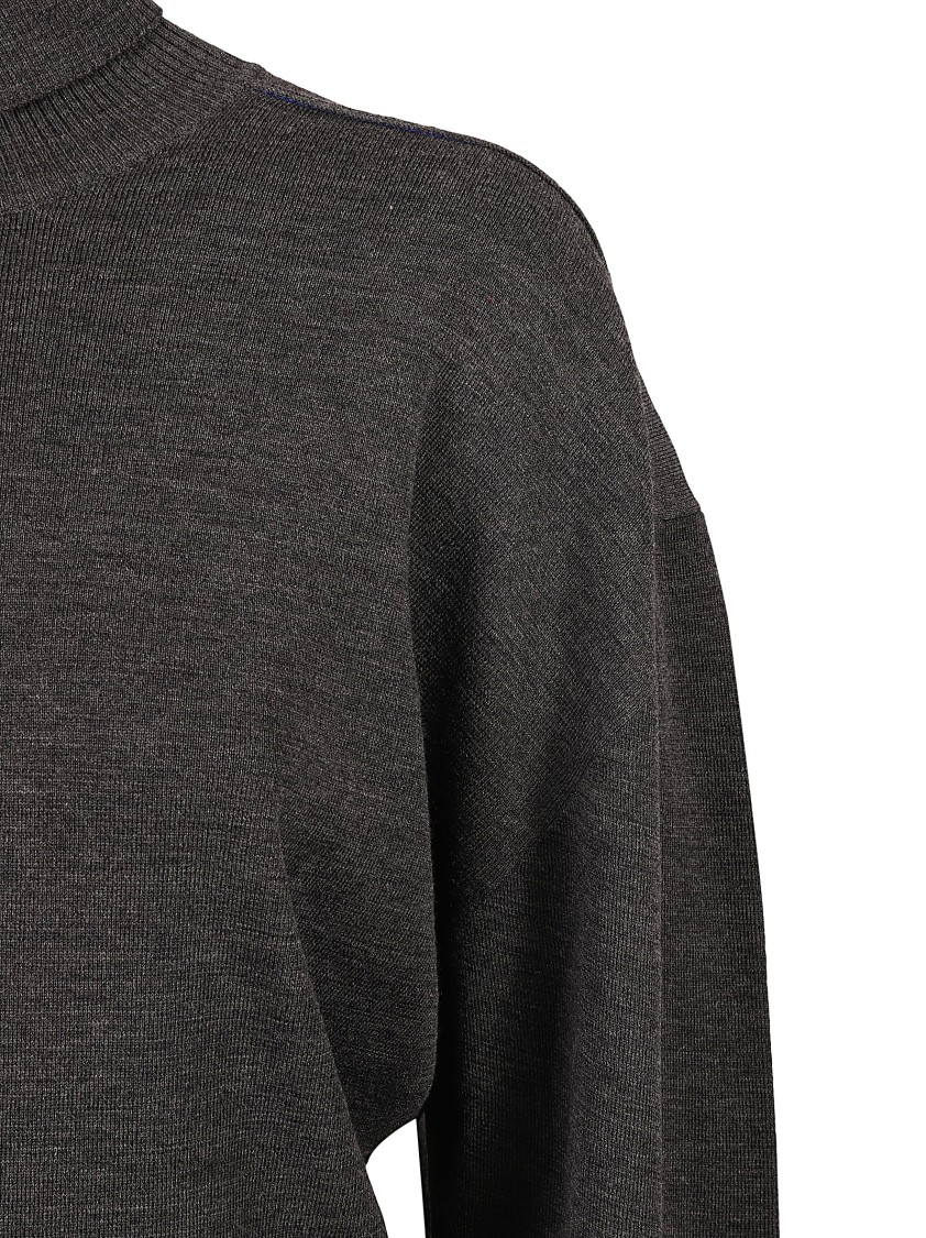 Burberry Relaxed-fit High Neck Sweater In Black