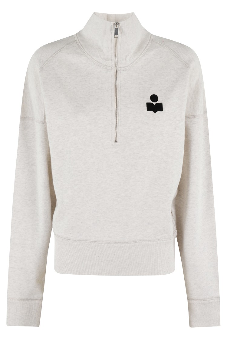 Isabel Marant Étoile Turtleneck Long Sleeve Sweatshirt In White