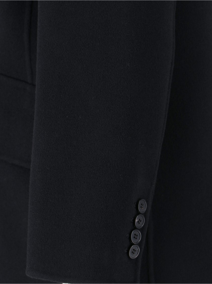 Max Mara Double-breasted Tailored Blazer With Notched Lapel In Blue