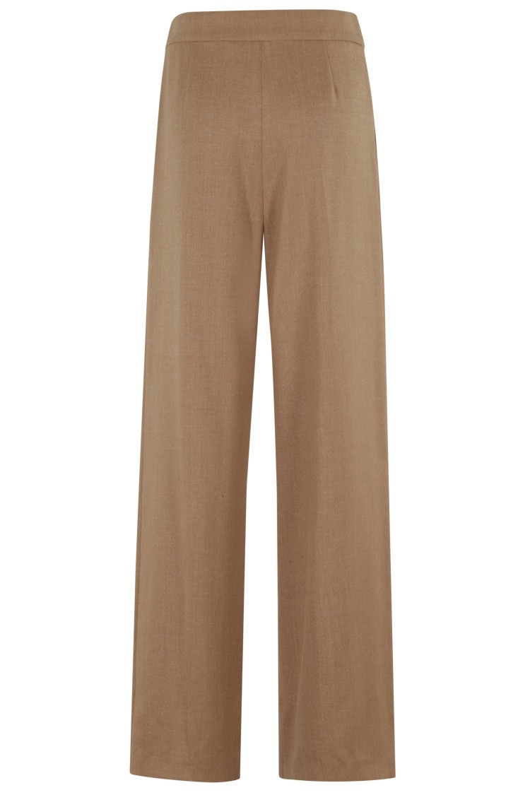 Eleventy Wide-leg Trousers With Front Pleats In Brown
