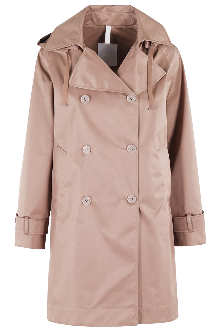 Duno Oversized Double-breasted Trench Coat In Brown