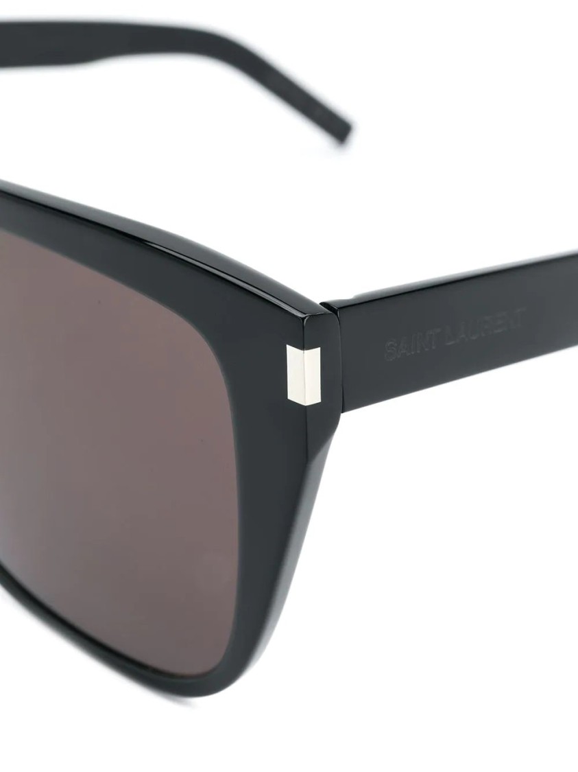 Saint Laurent Angular Frame Sunglasses In Black