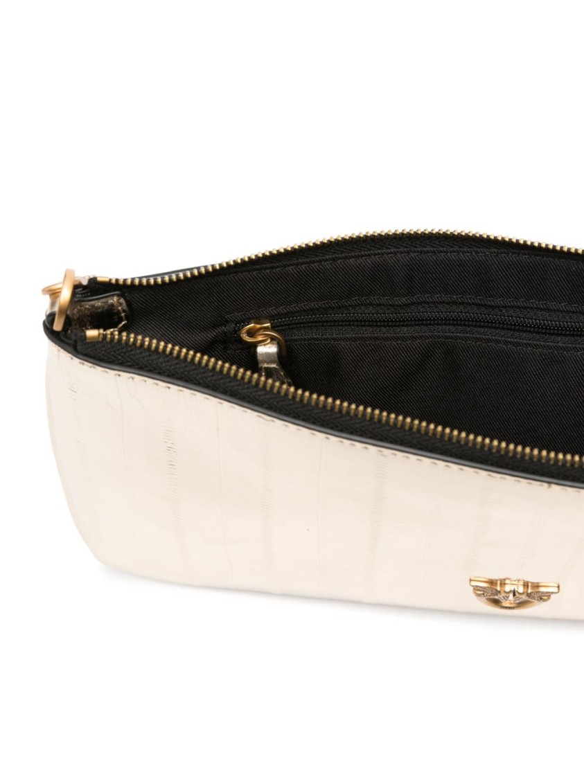 Shop Pinko Metallic Finish Wallet With Textured Surface
