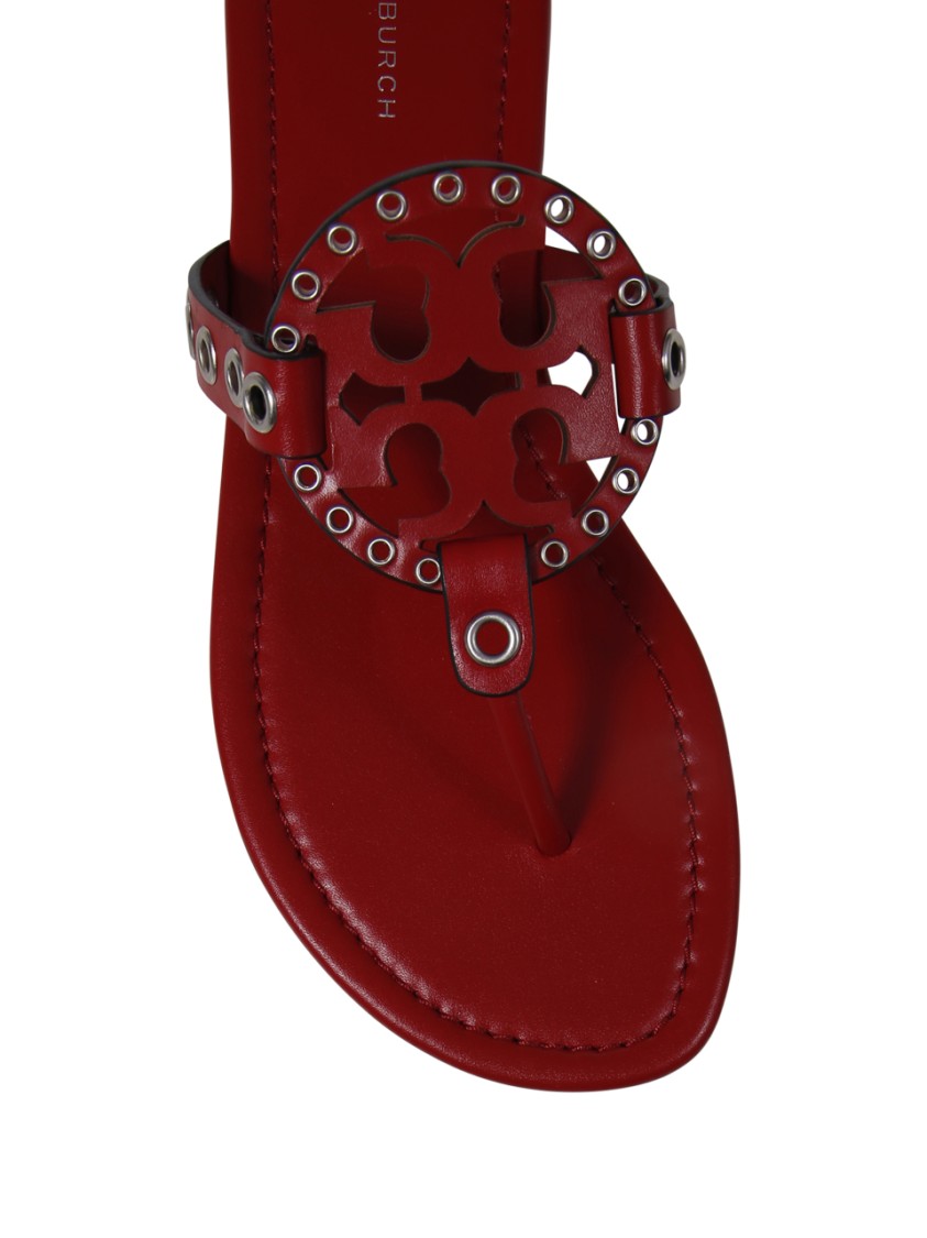 Tory Burch Miller Eyelet Sandal In Red