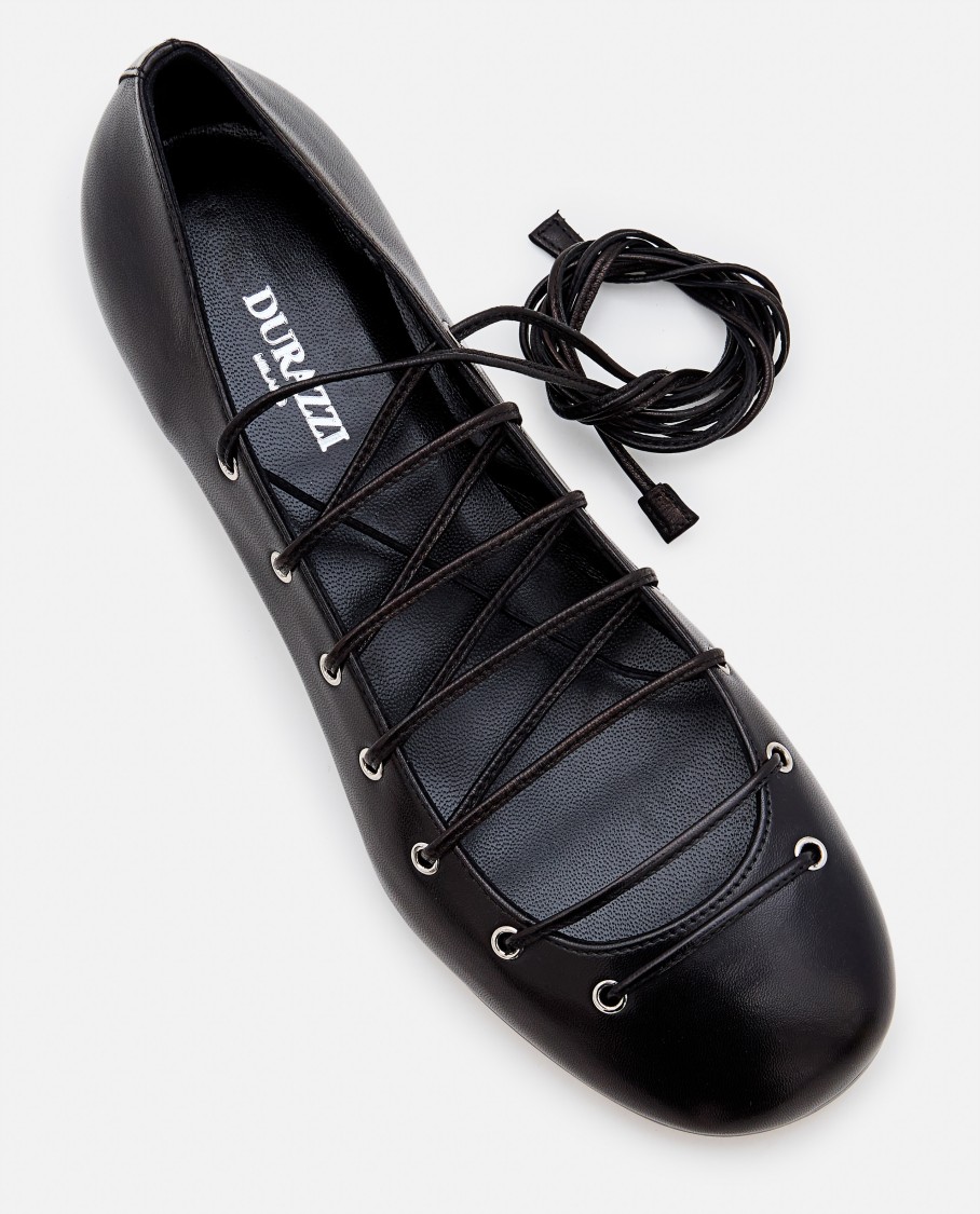 Durazzi Milano Ballerina Cross Over Laces In Black