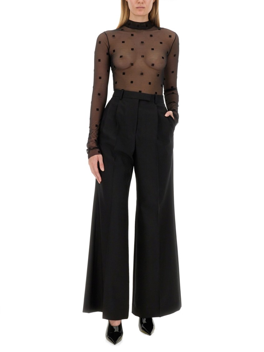Shop Givenchy Tailored Black Pantsuit With Wide-leg Trousers