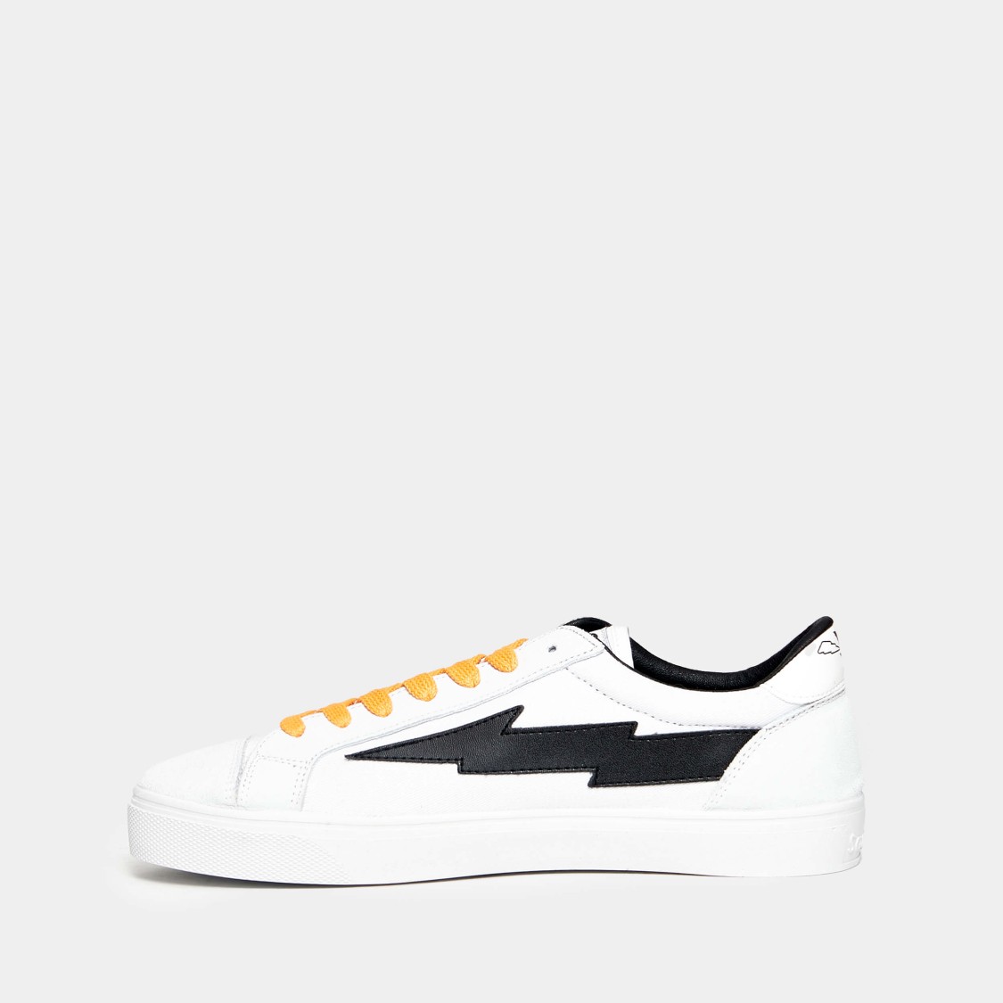 Sanyako Sneaker In White Cotton And Suede With Box Sole