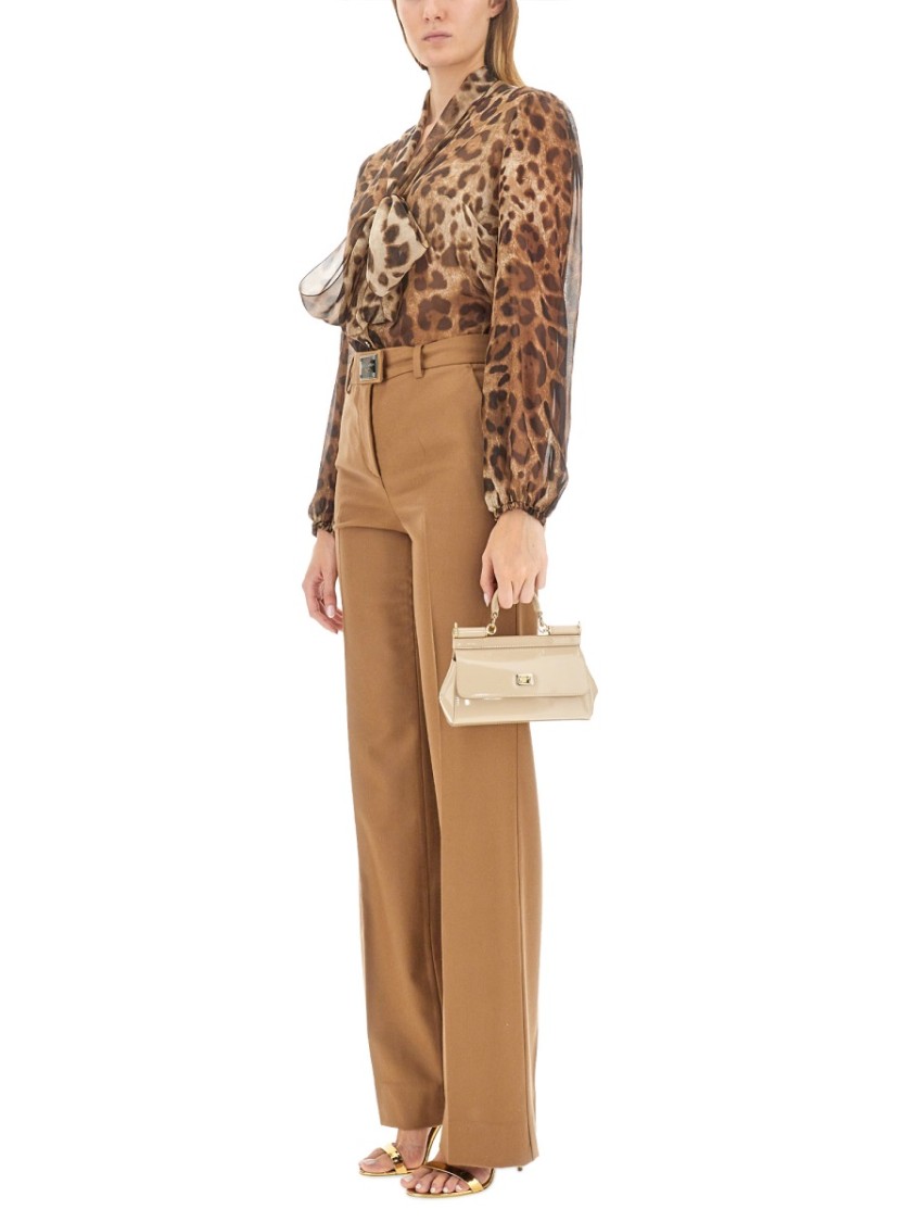 Dolce & Gabbana Luxurious Satin Shirt In Brown
