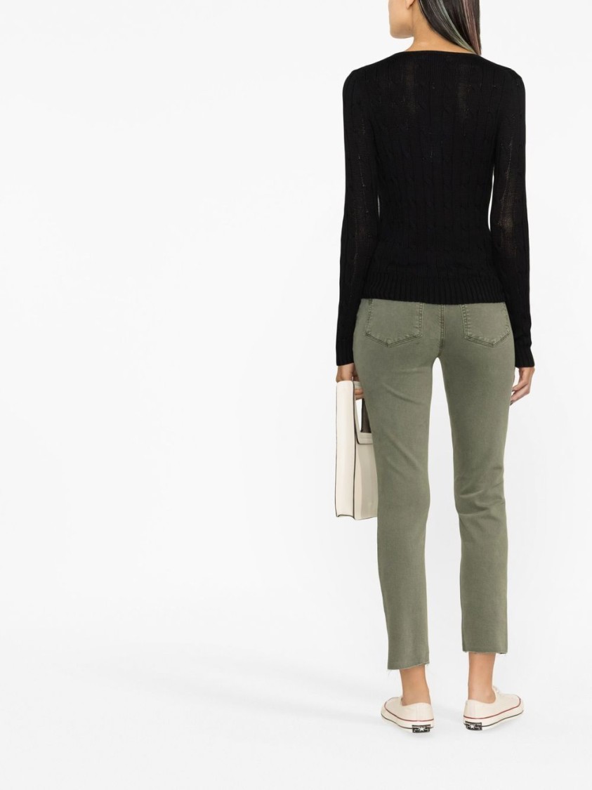 Shop Polo Ralph Lauren Textured Cable Knit Crew Neck Sweater