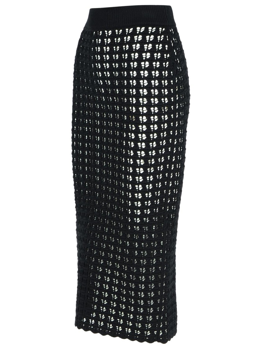 Dolce & Gabbana Black Virgin Wool Skirt In Black