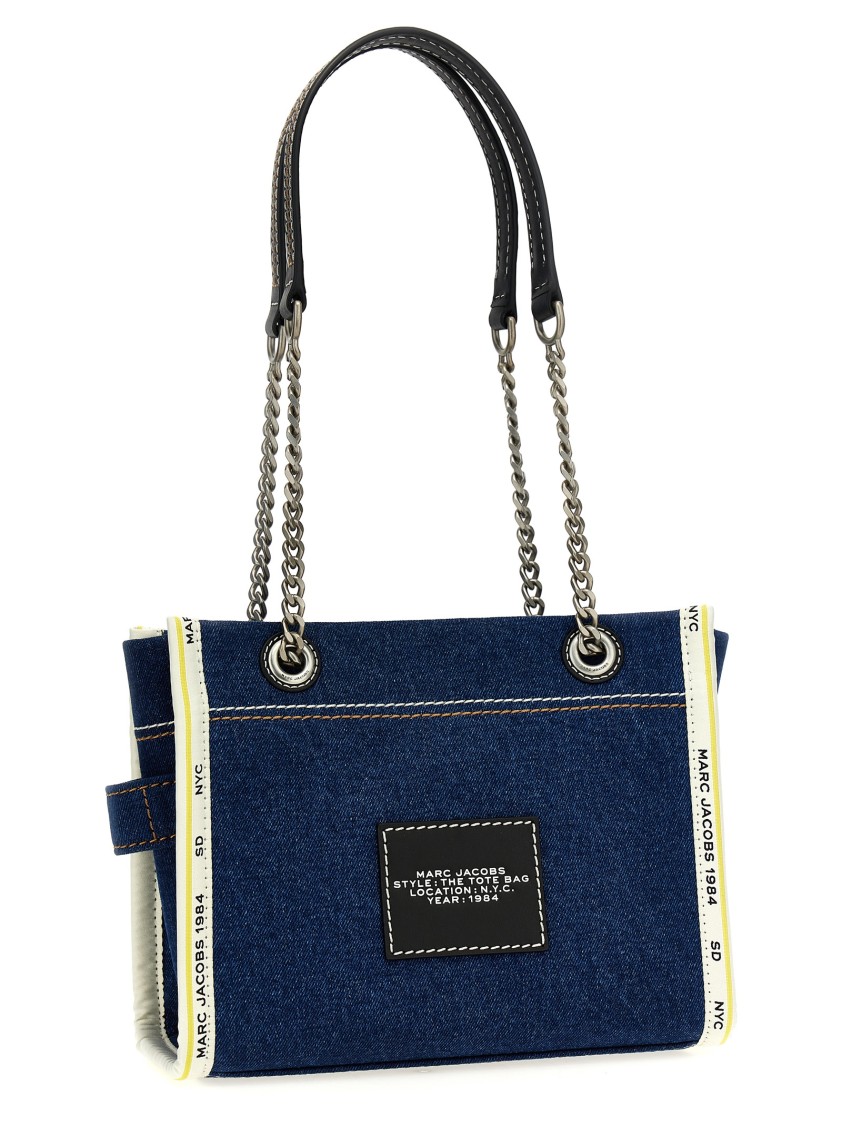 Marc Jacobs 'the Denim Chain Small Tote' Shoulder Bag In Blue