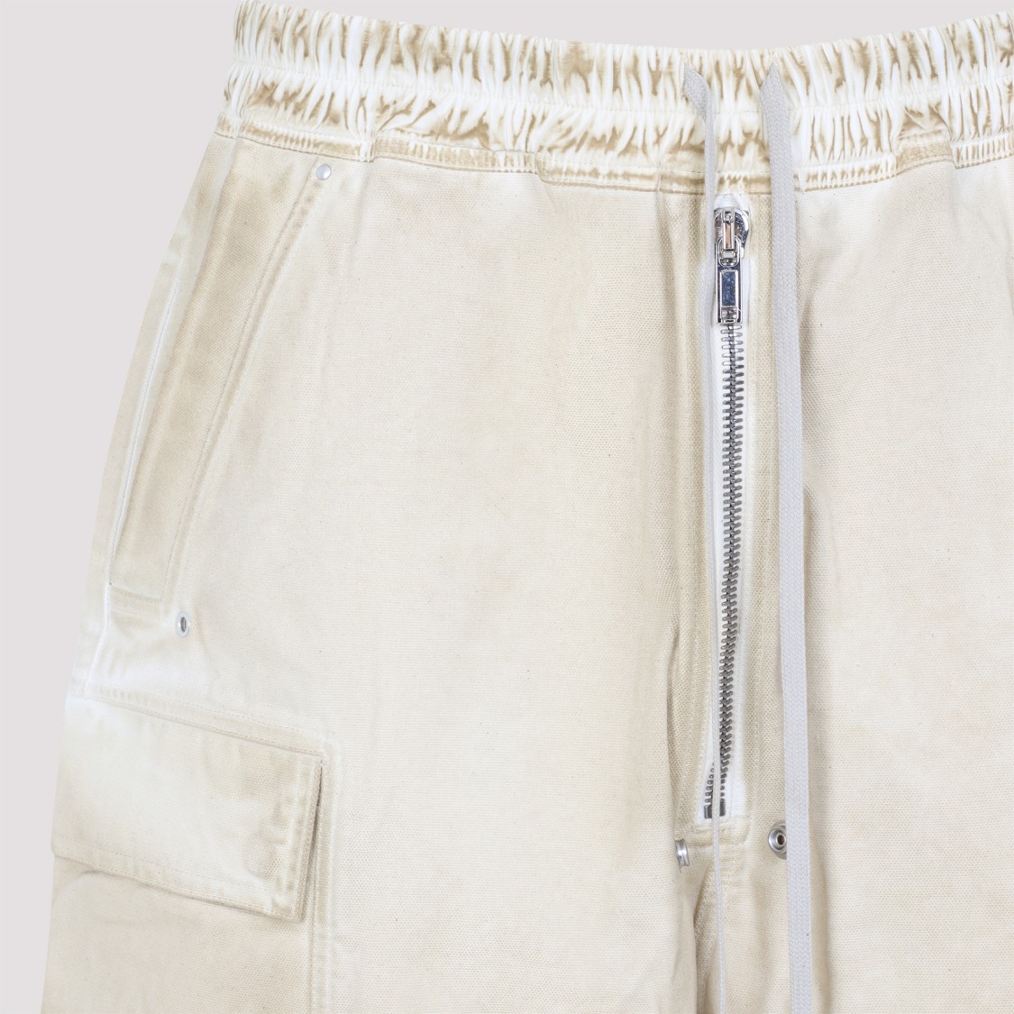 Shop Rick Owens Drkshdw Drkshdw By Rick Owens Cotton Bermuda Shorts With Drawstring Waistband In White