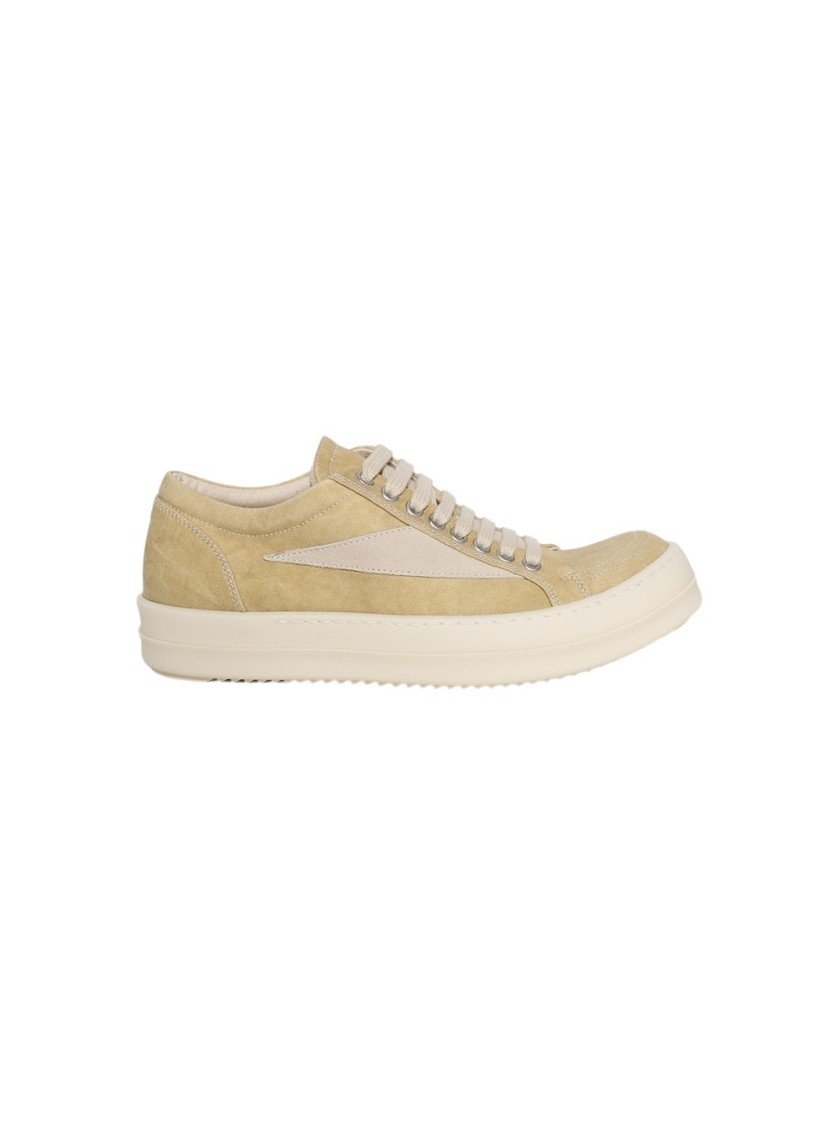 Rick Owens Drkshdw Drkshdw By Rick Owens Denim Vintage Sneakers Parchment And Milk In Neutrals