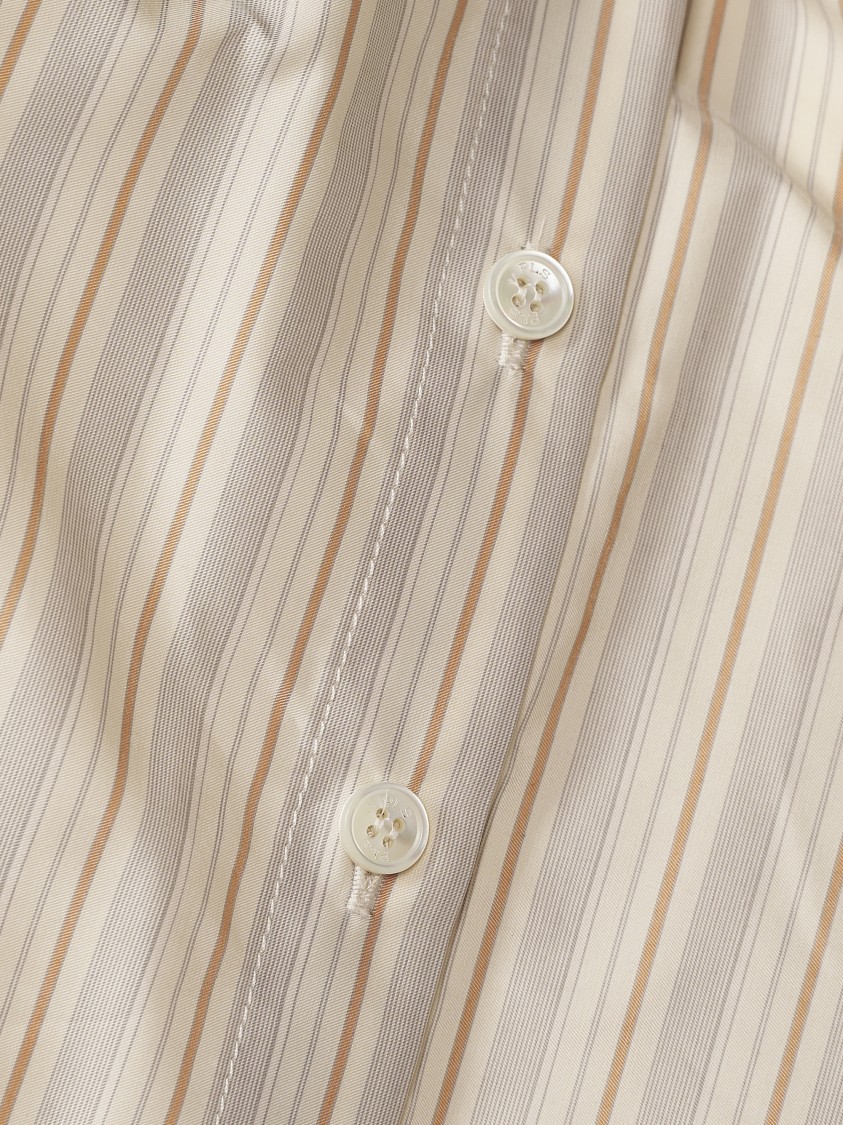 Philosophy Di Lorenzo Serafini Striped Blouse With Buttons In Neutral