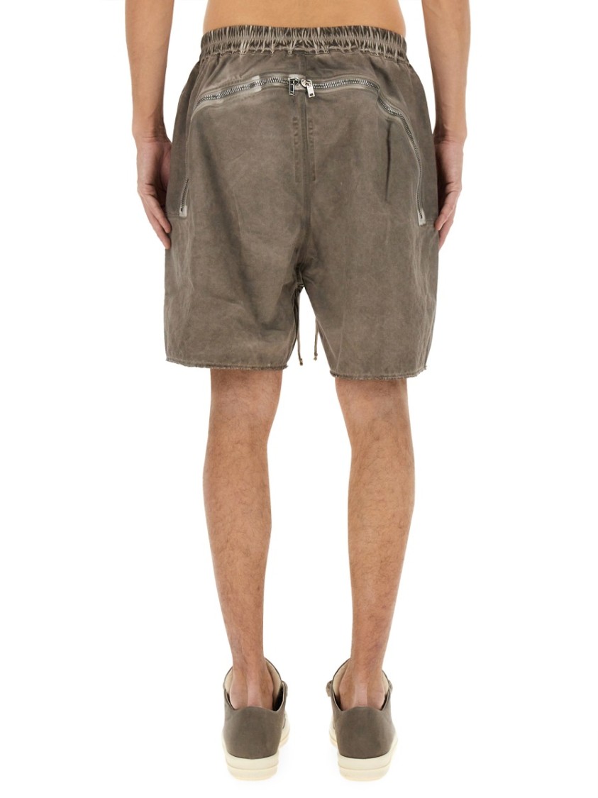Shop Rick Owens Drkshdw Drkshdw By Rick Owens Zippered Bermuda Shorts In Brown