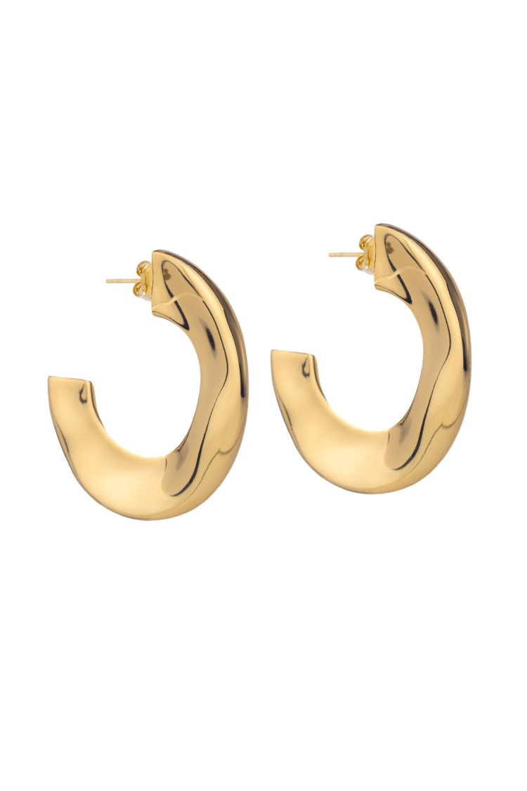 Federica Tosi Half Circle Earrings In Gold