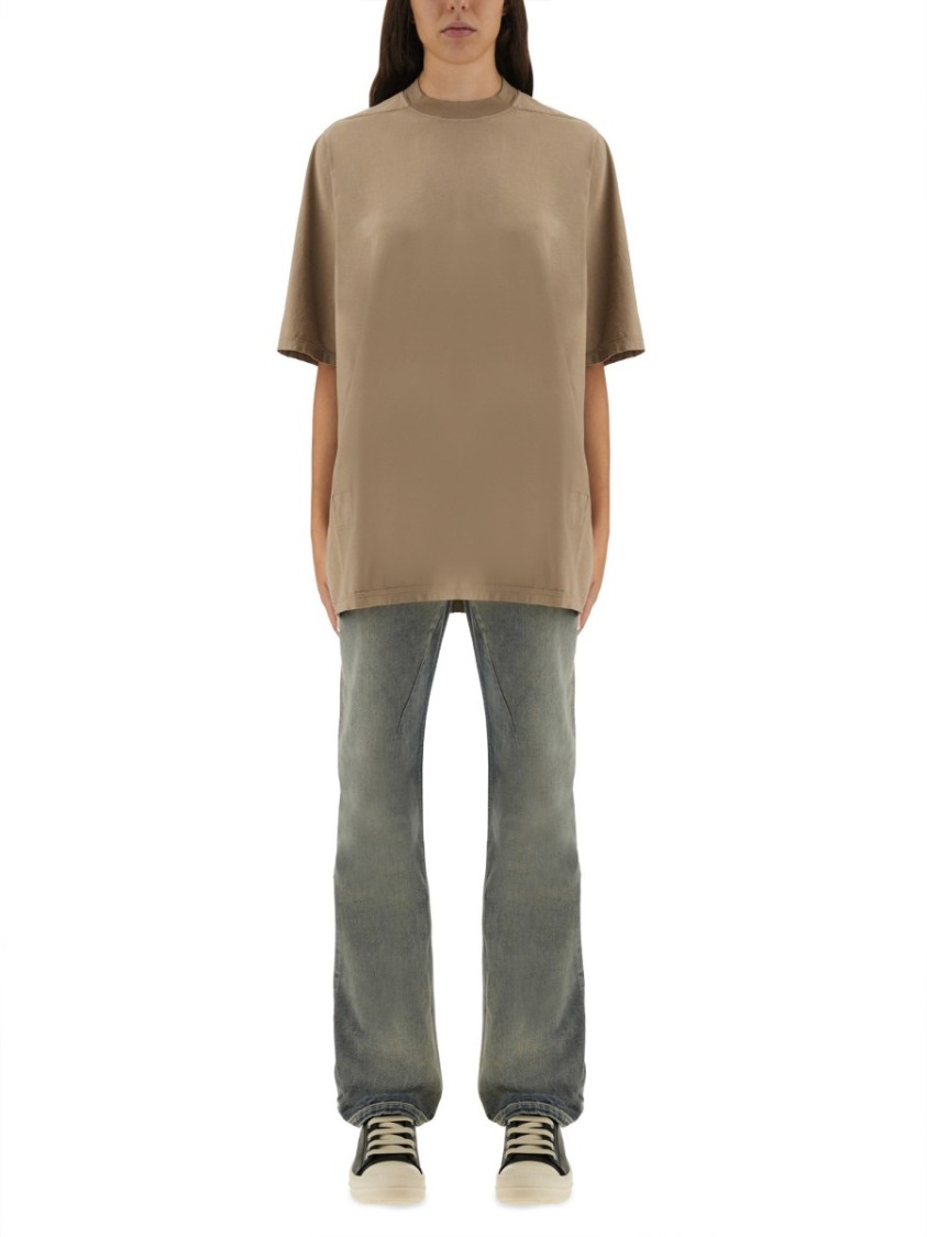 Rick Owens Drkshdw "jumbo" T-shirt In Brown
