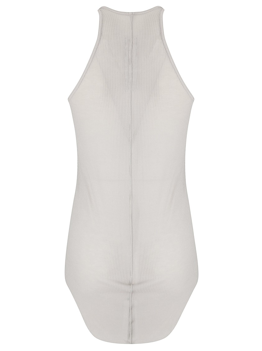Rick Owens Basic Ribbed Tank Top In Gray
