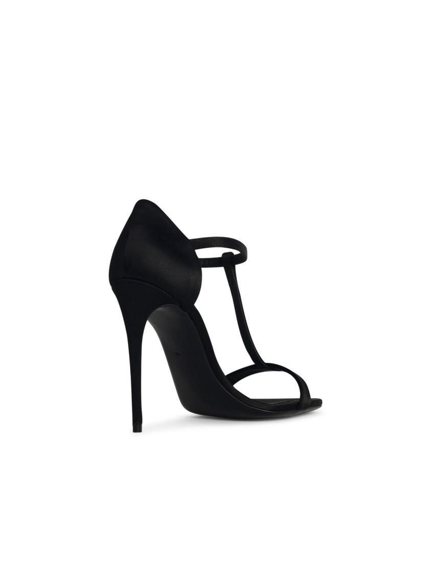 Dolce & Gabbana Woman Sandals Black Size 7.5 Textile Fibers In Black