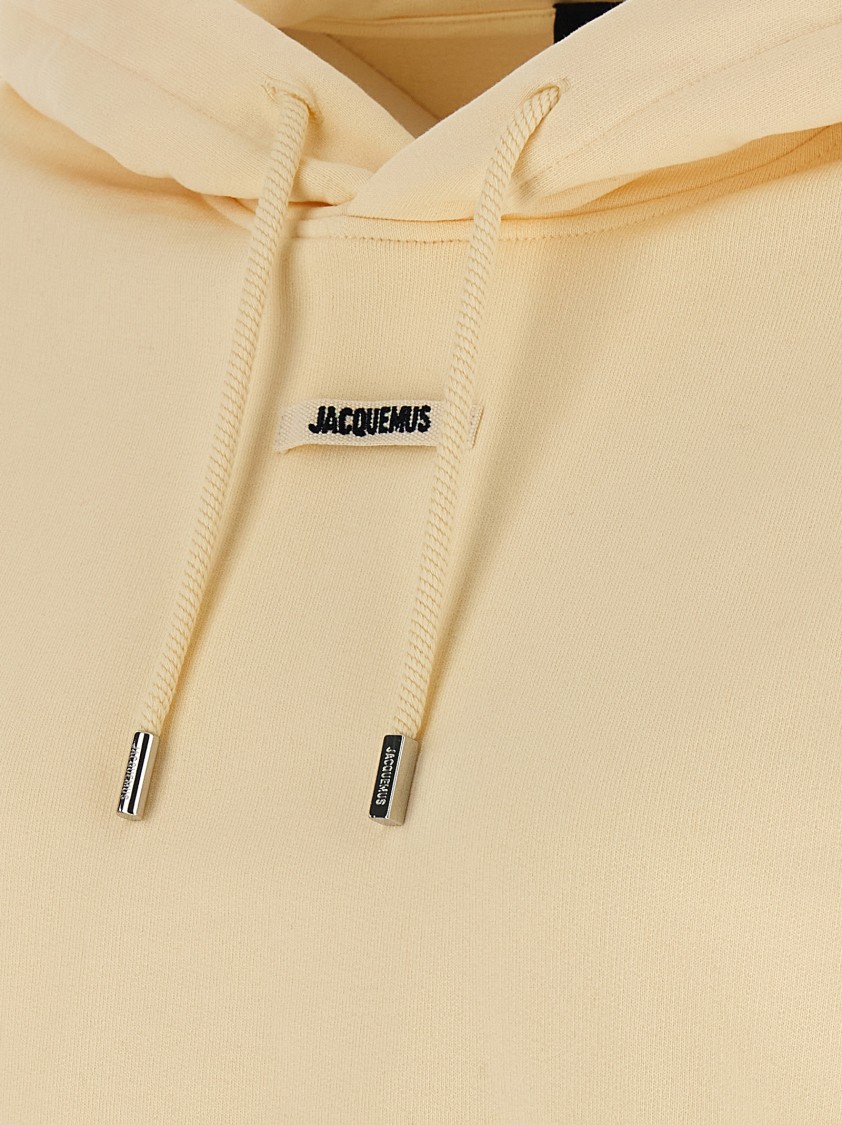 Jacquemus Light Gros Grain Hooded Sweatshirt In Neutral