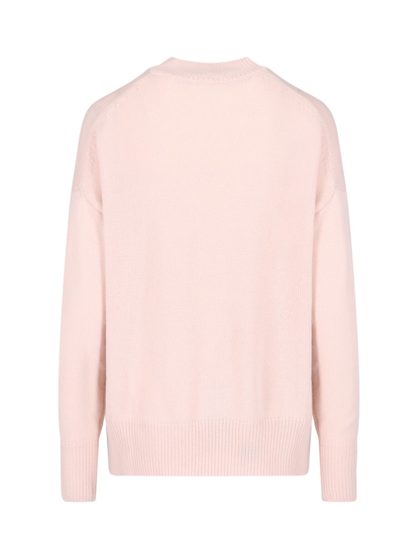 Shop Jil Sander Cashmere Sweater In Pink Knitted Crew Neck