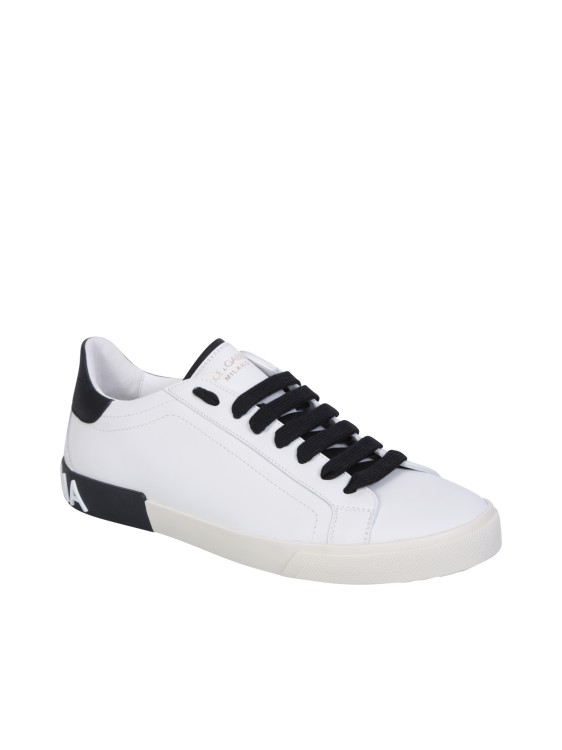 Dolce & Gabbana White Leather With Embossed Logo | THE LIST
