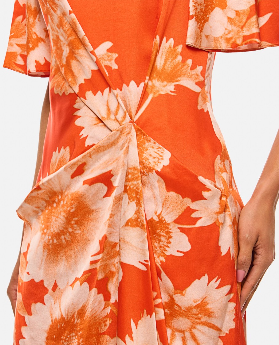 ERDEM ERDEM DRAPED MIDI DRESS 