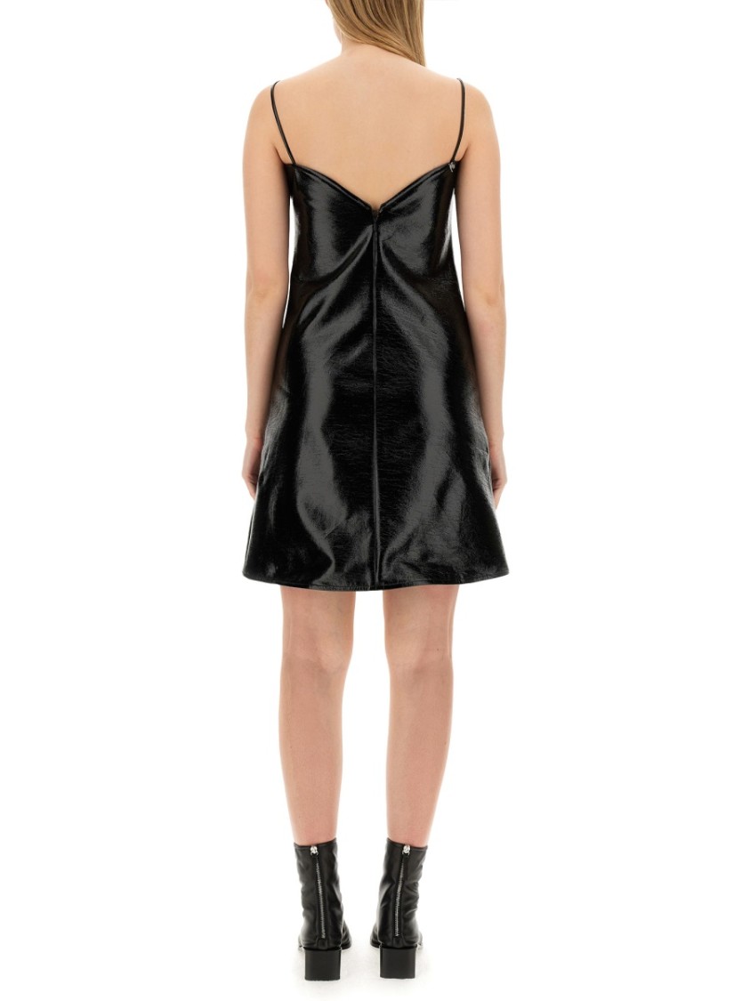 Courrèges Ellipse Mini Midi Dress In Black