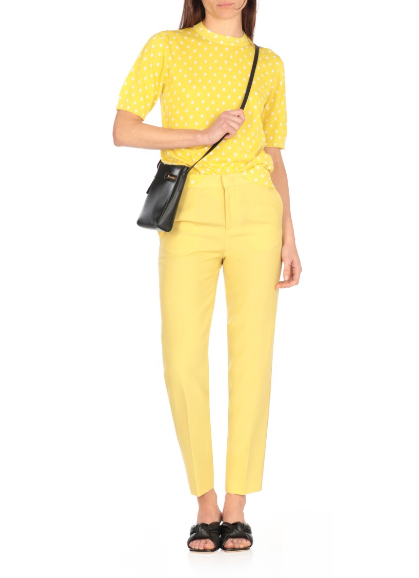 FABIANA FILIPPI FABIANA FILIPPI COTTON SWEATER WITH ALL-OVER POLKA DOT PATTERN