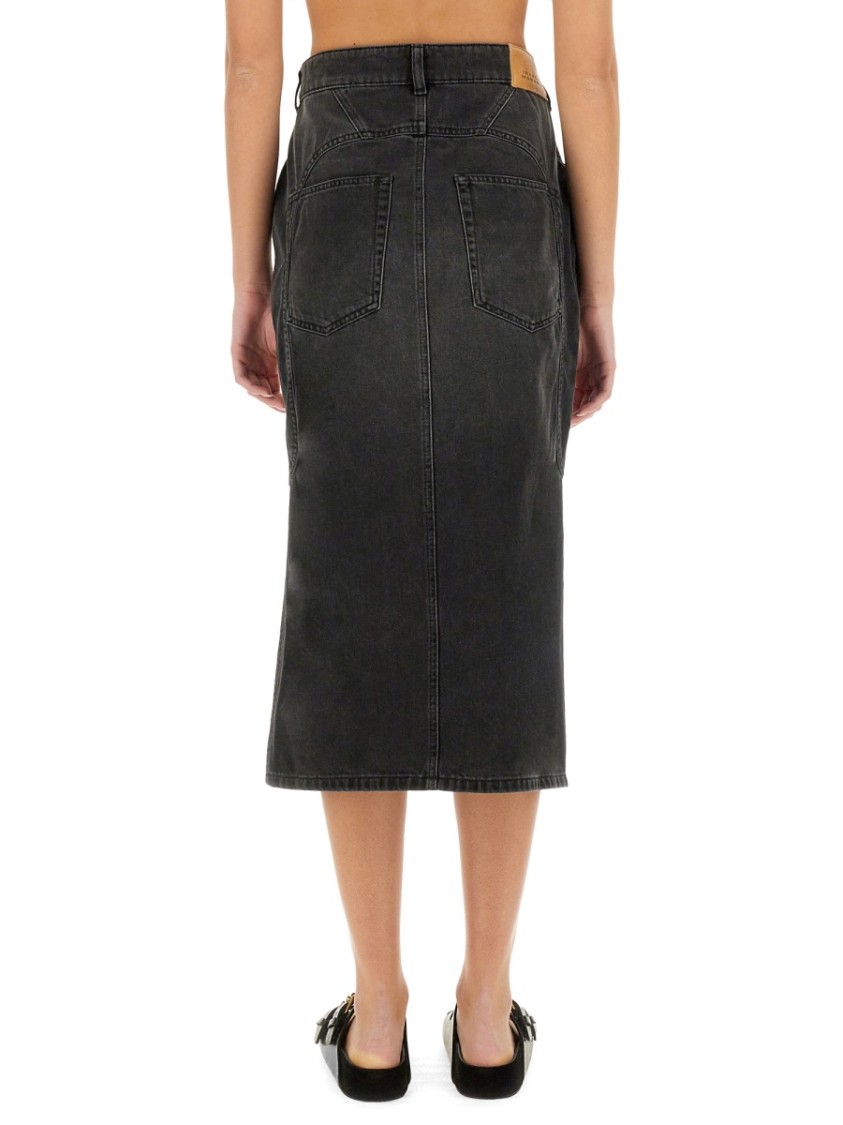 Shop Isabel Marant "britt" Skirt In Black