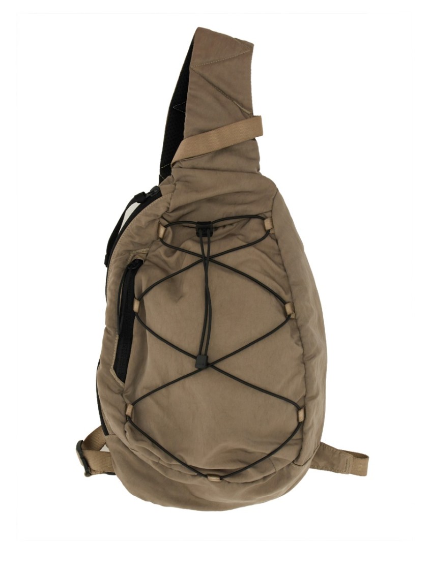C.p. Company Asymmetrical Nylon Backpack In Brown