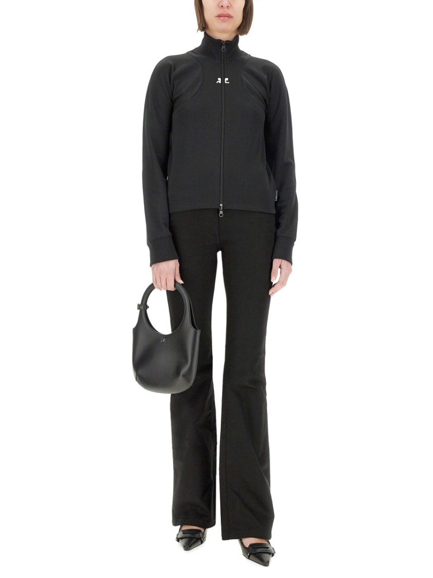 Shop Courrèges Interlock Scuba Jacket In Black