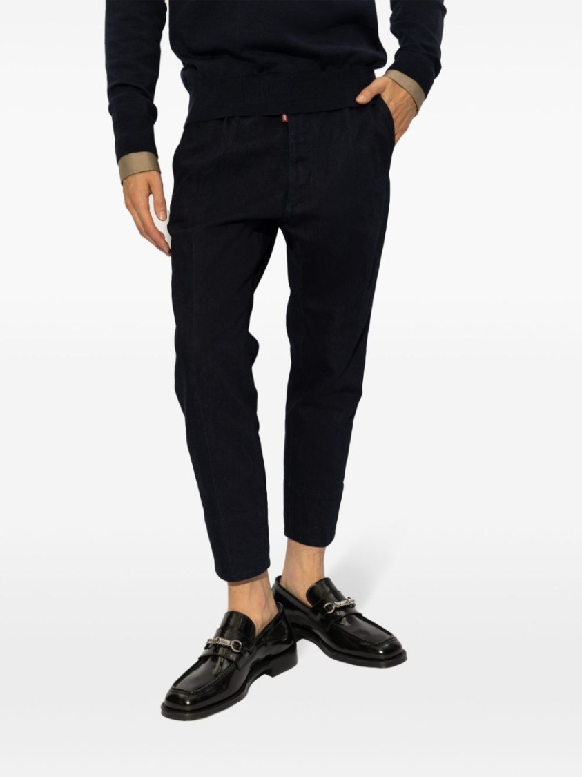 Dsquared2 Low-rise Tapered Jeans In Black