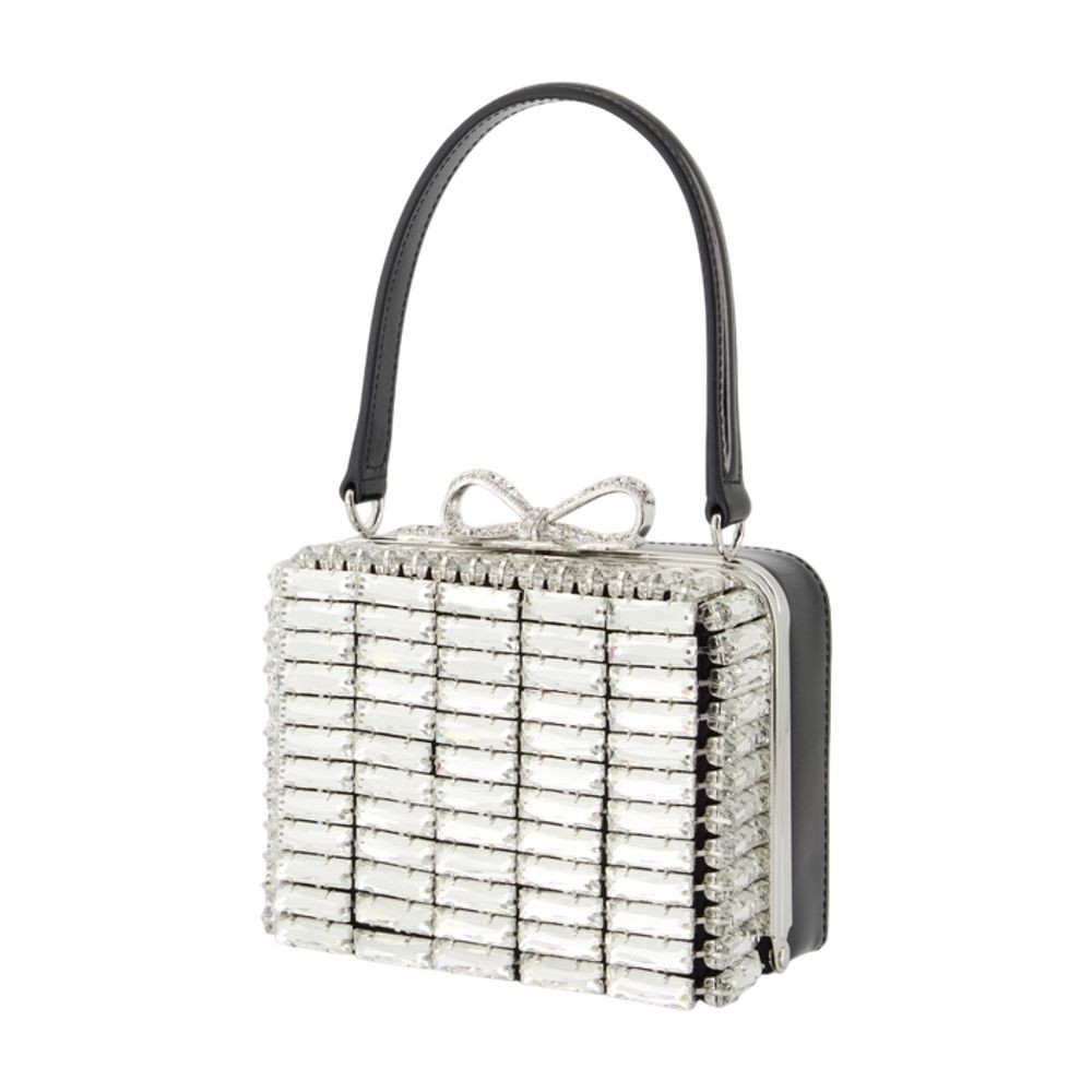 Self-portrait Crystal Mirco Bag In White