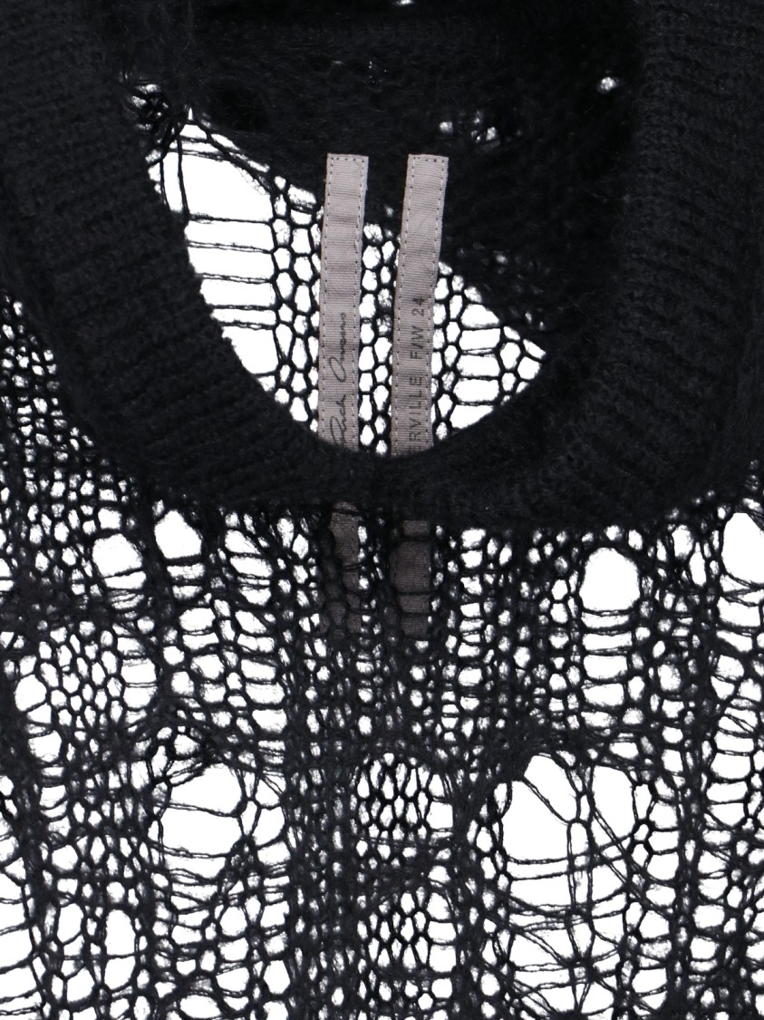 Rick Owens Spider Hoodie Sweaters And Cardigans Black