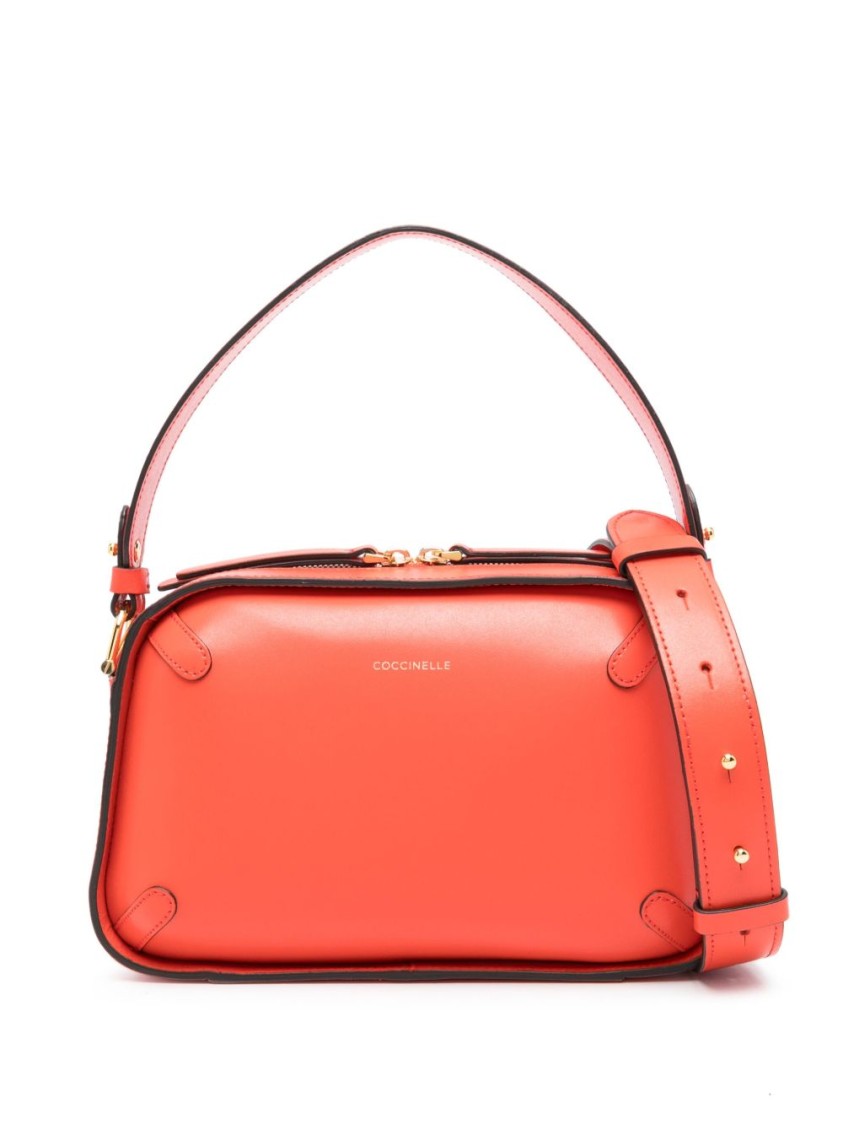 Coccinelle Calfskin Shoulder Bag With Design