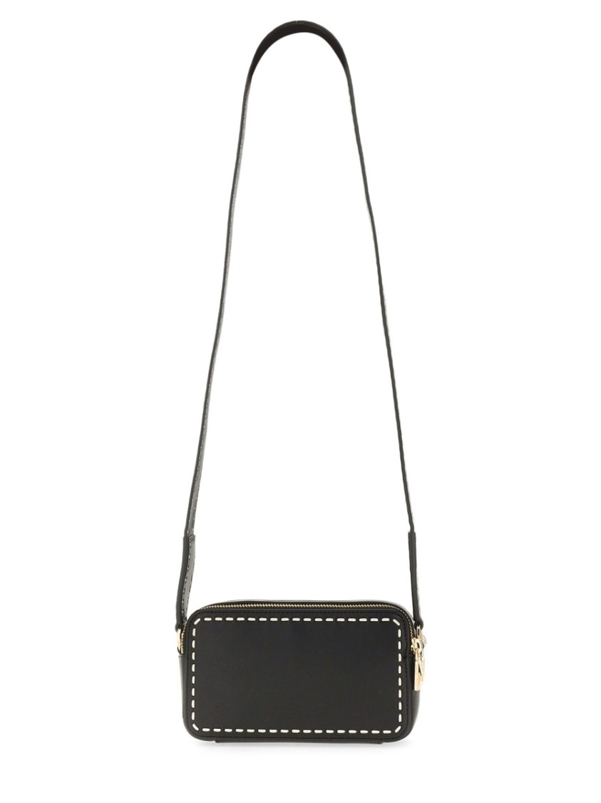 Michael Michael Kors Rectangular Cow Leather Camera Bag In Black