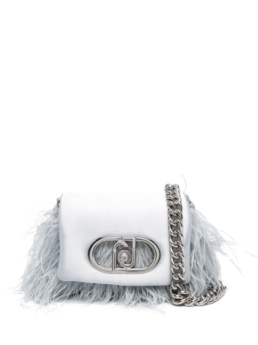 Liu •jo Liu Jo Sky Blue Feather Shoulder Bag In Blue