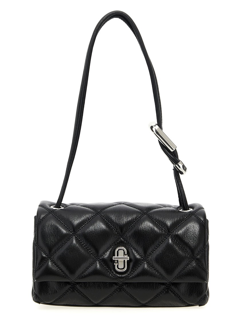 Marc Jacobs The Dual Mini Leather Shoulder Bag In Black