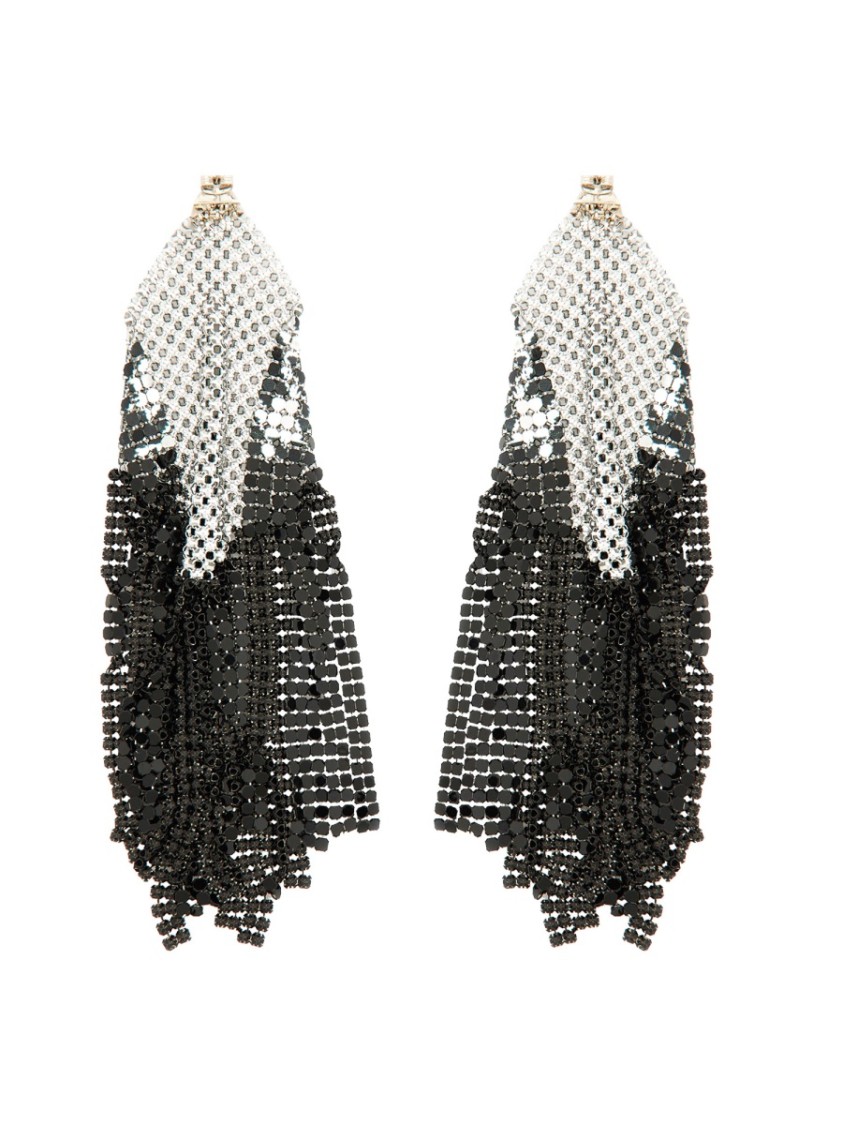 ピアス Rabanne Knitted Design Earrings With Intricate Beadwork Rabanne Knitted Design Earrings With Intricate Beadwork