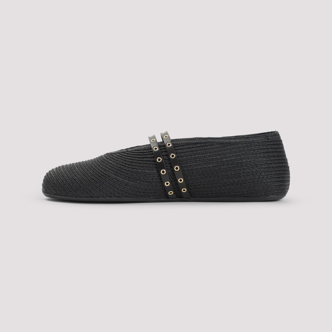 Alaïa Double-strap Ballet Flats In Black