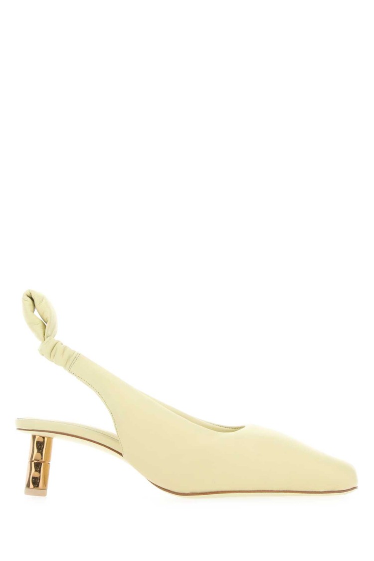 Boyy Pastel Yellow Nappa Leather Puffy Pumps In Neutral