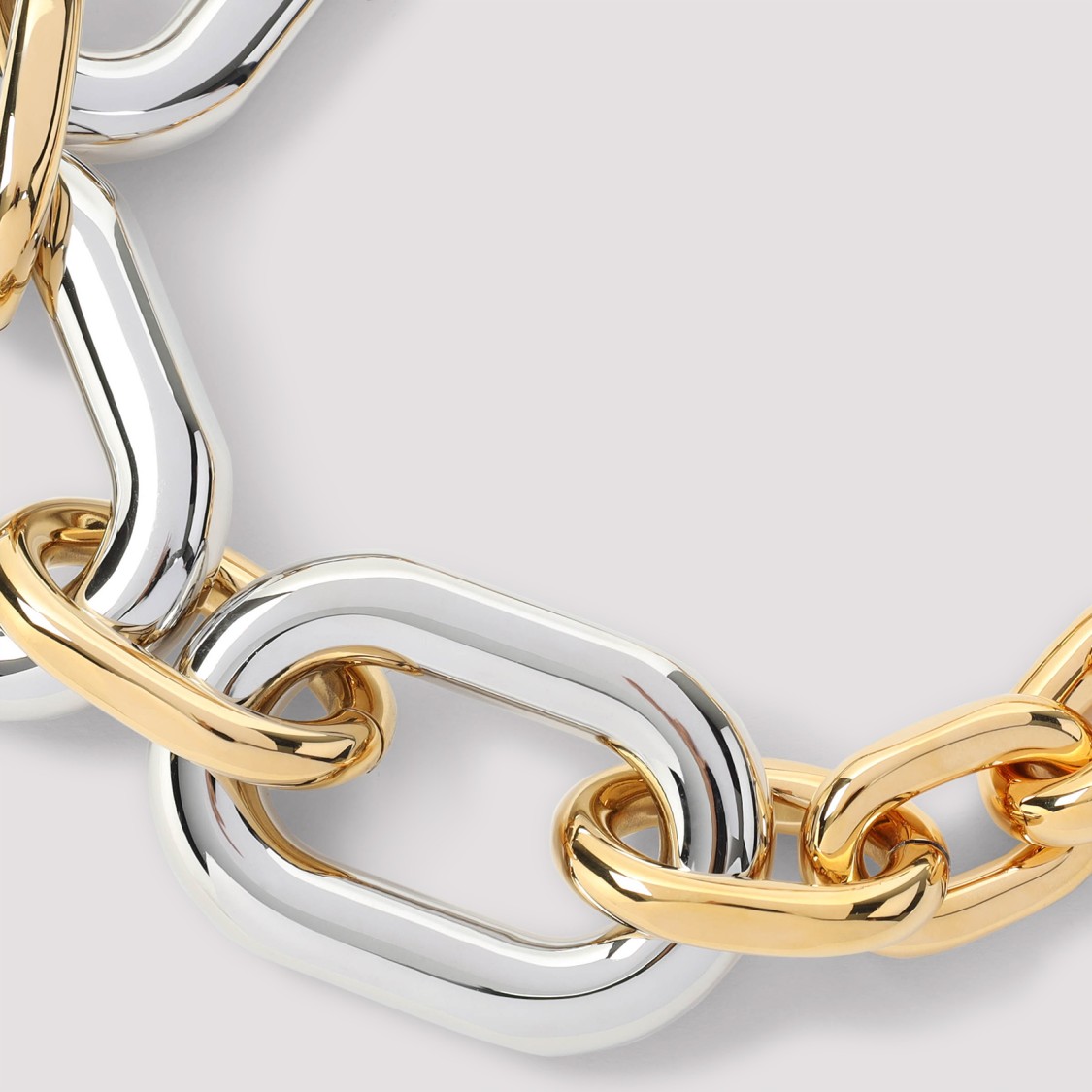 Rabanne Interlocking Metallic Links Necklace In Gold