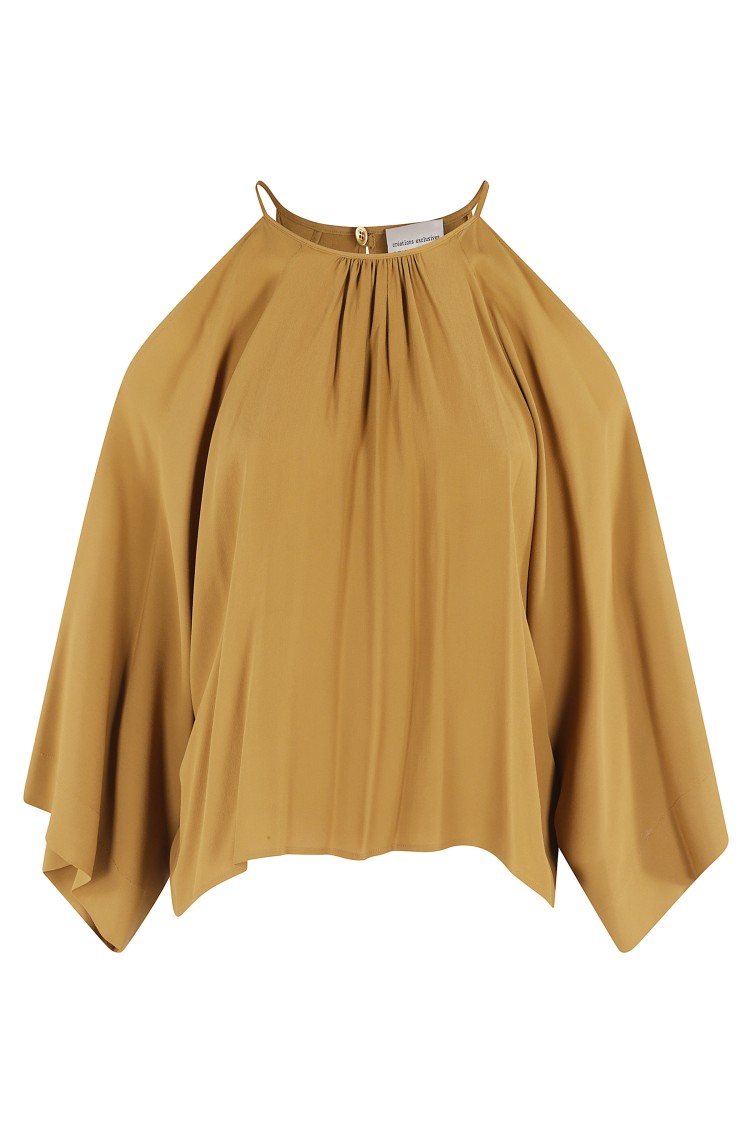 Semicouture Semi Couture Crepe De Chine Blouse With Shoulder Cut-outs