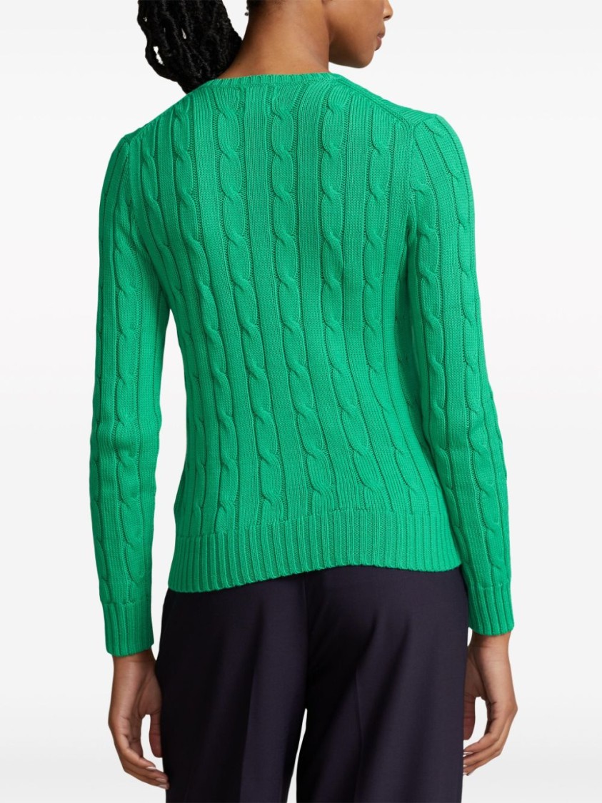 Shop Polo Ralph Lauren Interwoven Pattern Crew Neck Top