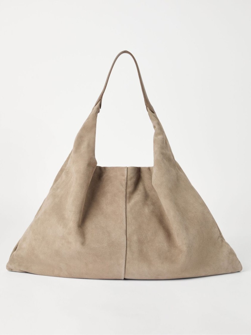 Brunello Cucinelli Women Suede Swing Hobo Bag